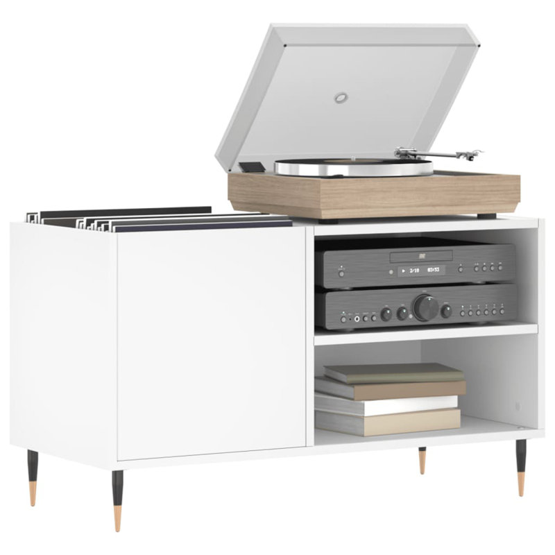 48cm H Media Shelves, White