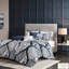 Housse de couette 6 pièces de style transitionnel double / grand avec fermeture à boutons, motif complexe et tissage croisé-127364455