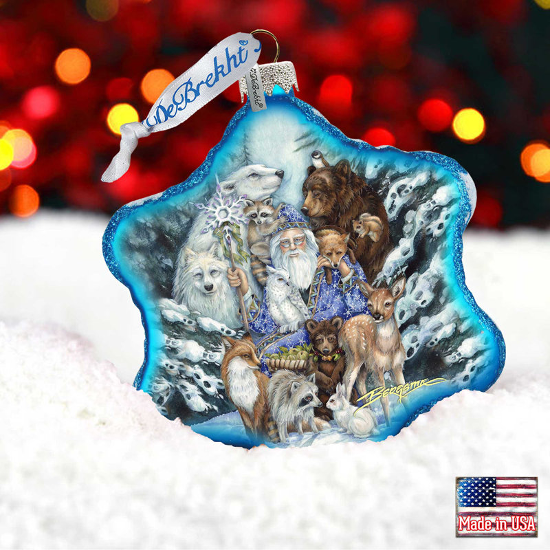 Holiday Splendor 4'' Handmade Glass Holiday Shaped Ornament