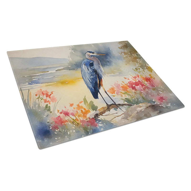 Planche à découper décorative en verre trempé avec œuvre d'art vibrante, planche à découper antidérapante pour la cuisine