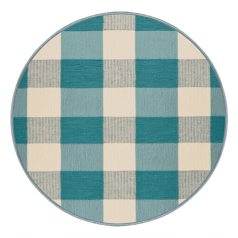 Tapis botanique lavable à la machine, Rond 3 pi