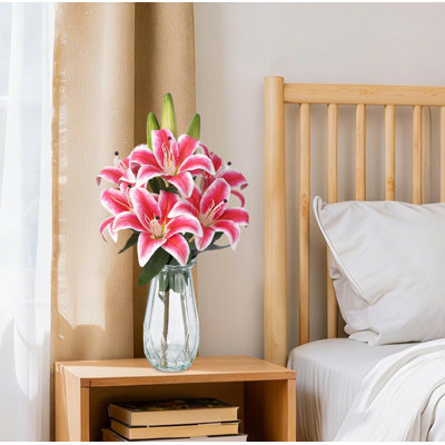 20 Pcs Exquisite Texture Artificial Flower Arrangement, Calla Lily paired with Water Feature vase, captures The Elegance of Blooming, Illuminating The Artistic Atmosphere of The Space