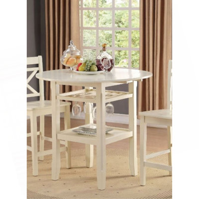 Charmante table à hauteur de comptoir en bois avec des caractéristiques polyvalentes pour des espaces élégants