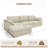 Cloud Sectional Couches 108.3" L-Shape Sofa With Ottoman Deep Seat Modular Sectional Couch Comfy Compression Couch For Living Room & Bedroom Bouclé Fabric Beige-330789084