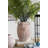 Round Terracotta Vase with Subtle Ribbed Design