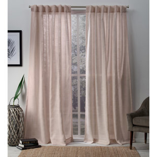 Paire de rideaux semi-transparents Leon (Ensemble de 2)