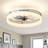 19.7" Low Profile White Dimmable LED Ceiling Fan Light with Remote Control for Dinning Room and Bedroom-1642999319