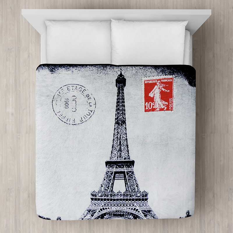 Couverture vison tour eiffel micro 
