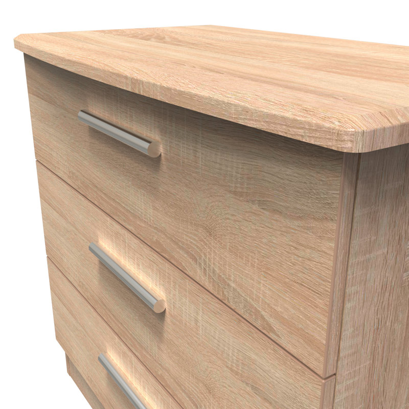 Borgeson 77cm W 3 - Drawer Chest of Drawers, Bardolino Oak