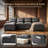 CloudHaven 110" U-Shaped Cloud Sectional Sofa Chenille Modular Couch with Double Chaise and Memory Foam, 4-Seat Sleeper Sofa for Living Room & Apartments-1636792353