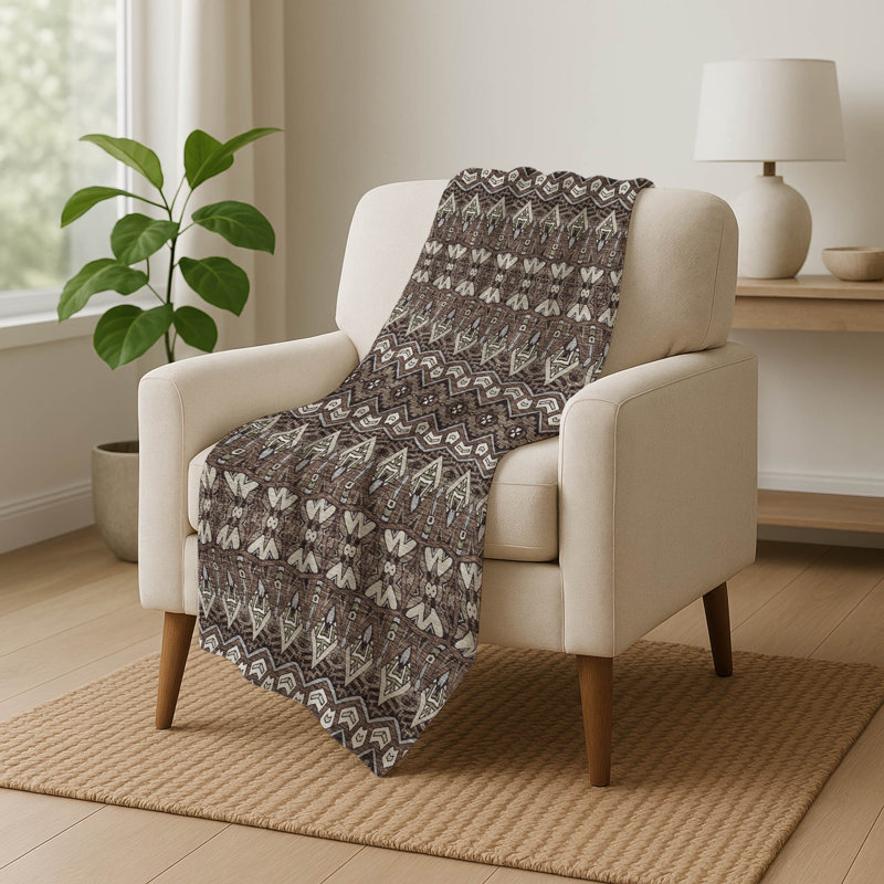 Jeté marocain Addison Sherpa ASB909, Brun