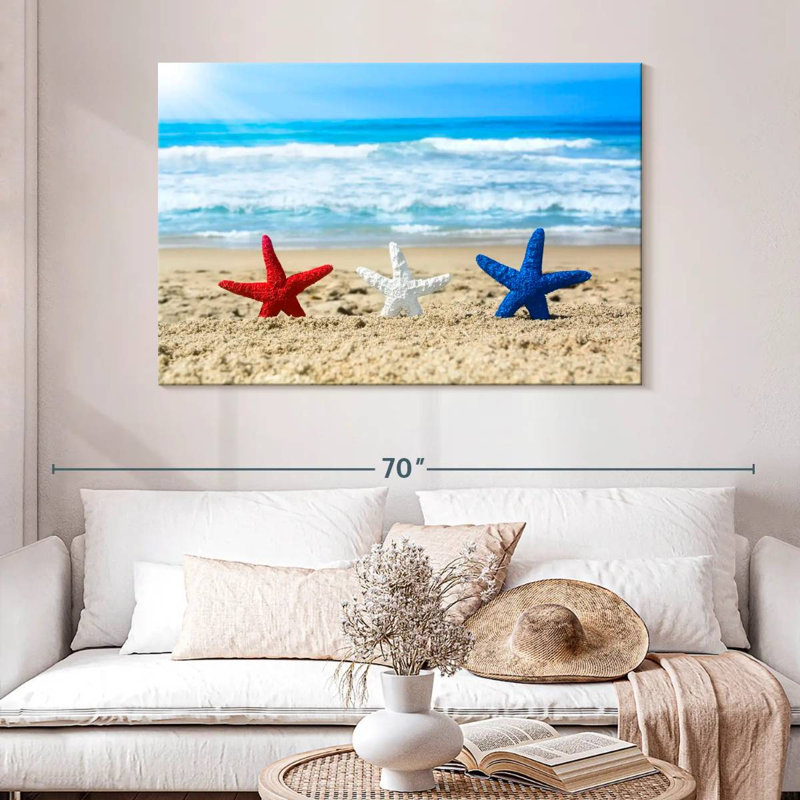 Beach patriotic starfish Aletra, H 32 po x l 48 po