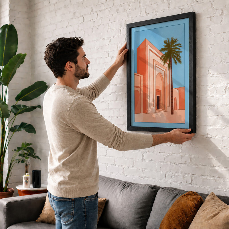 Geometric Architecture Minimalist - Framed Print, A3 - 42.0 x 29.7 cm, Unframed