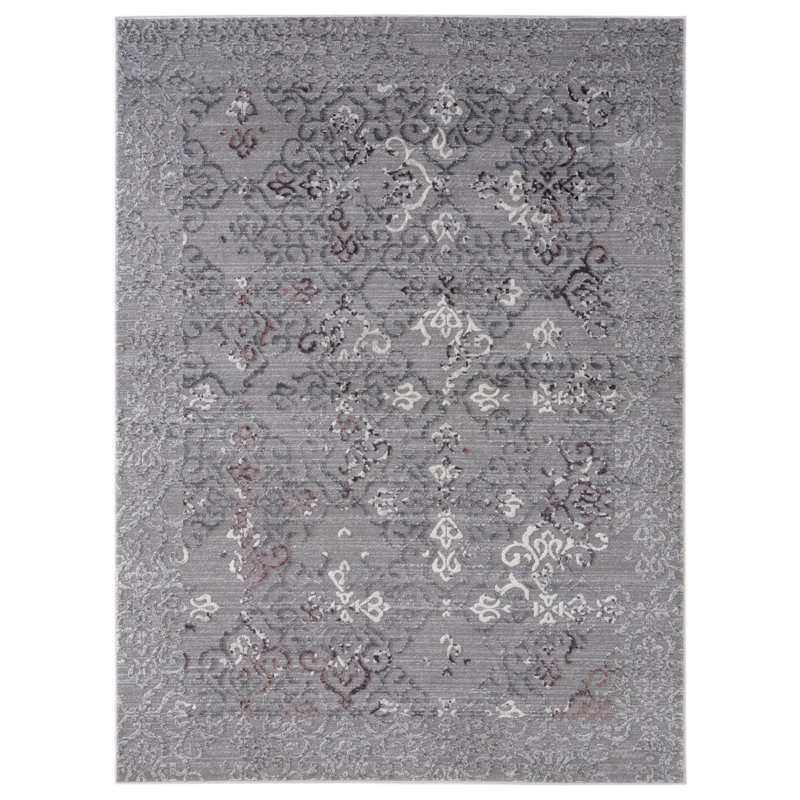 Tapis gris Askov, Rectangle 12 pi 6 po x 15 pi