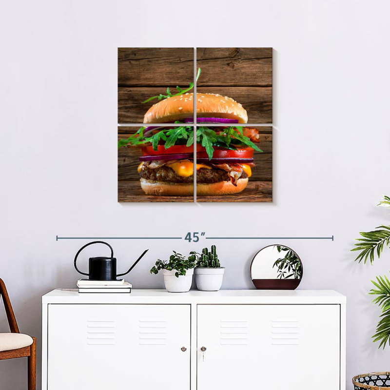 Yarlin juteux hamburger, H 26 po x l 26 po