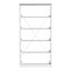 Commode 5 tiroirs avec grands tiroirs en tissu, blanc-1867850017