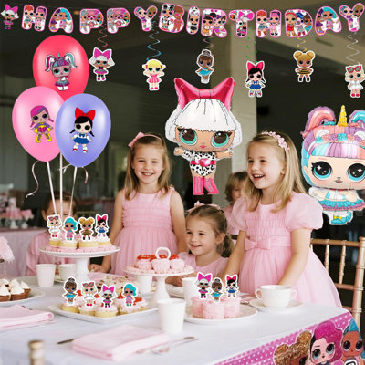 Surprise Doll Party Supplies, 35 Pcs LOL Birthday Decorations Set