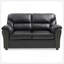 Chic Black Padded Love Seat For Modern Living