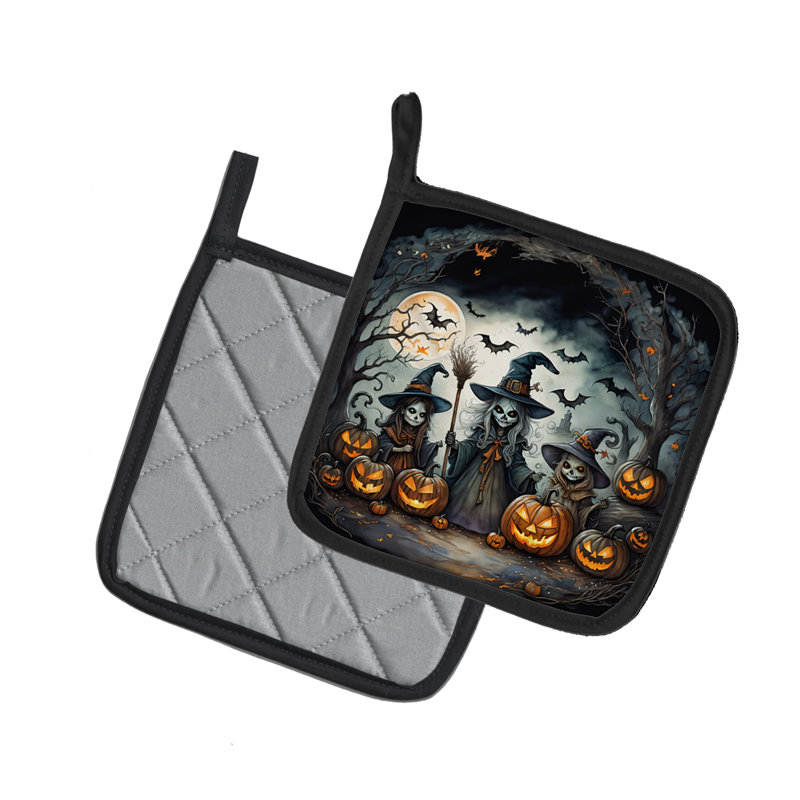 Paire de porte-casseroles Witches Spooky Halloween