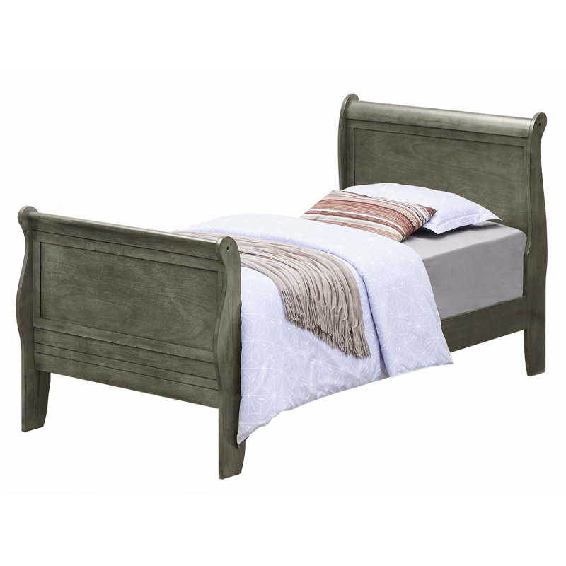 Lit simple traditionnel gris pour les espaces confortables (lit seulement)