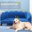 Foam Cushioned Dog , Dark Blue Velvet For Medium And Big Dogs, Stylish Comfy Large Breeds, Cozy Elegant