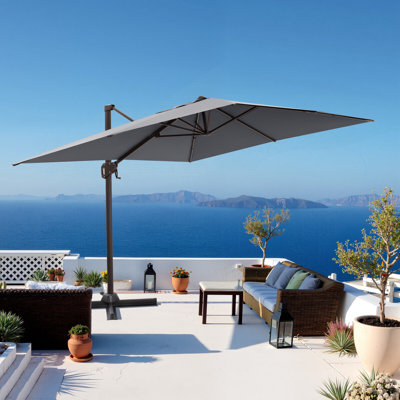 9' X 11' Outdoor Cantilver Umbrella, Weighted Base Not Included