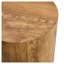 Table de bout cylindrique d'apparence en bois massif - Table d'appoint ronde moderne pour le salon et la chambre à coucher-1231625559-1231625553