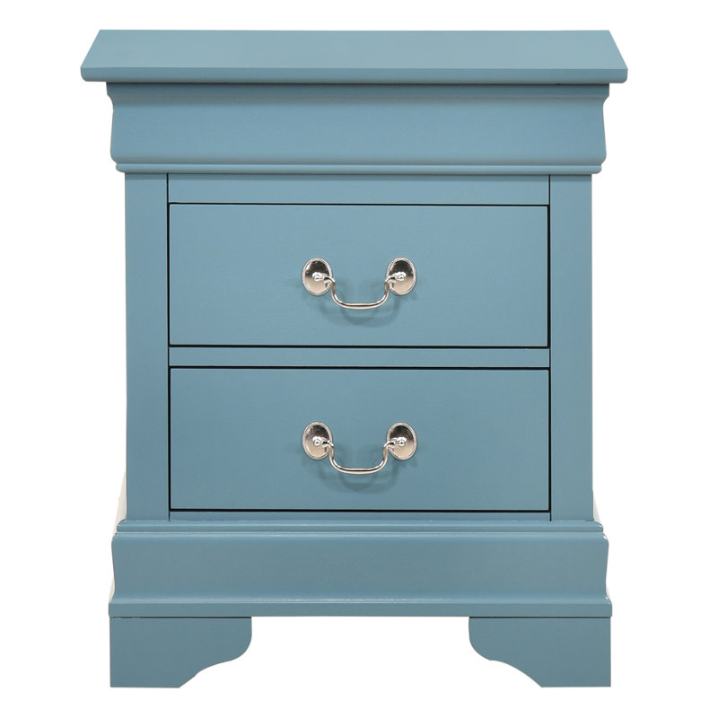 Table de chevet compacte sarcelle traditionnelle, Sarcelle