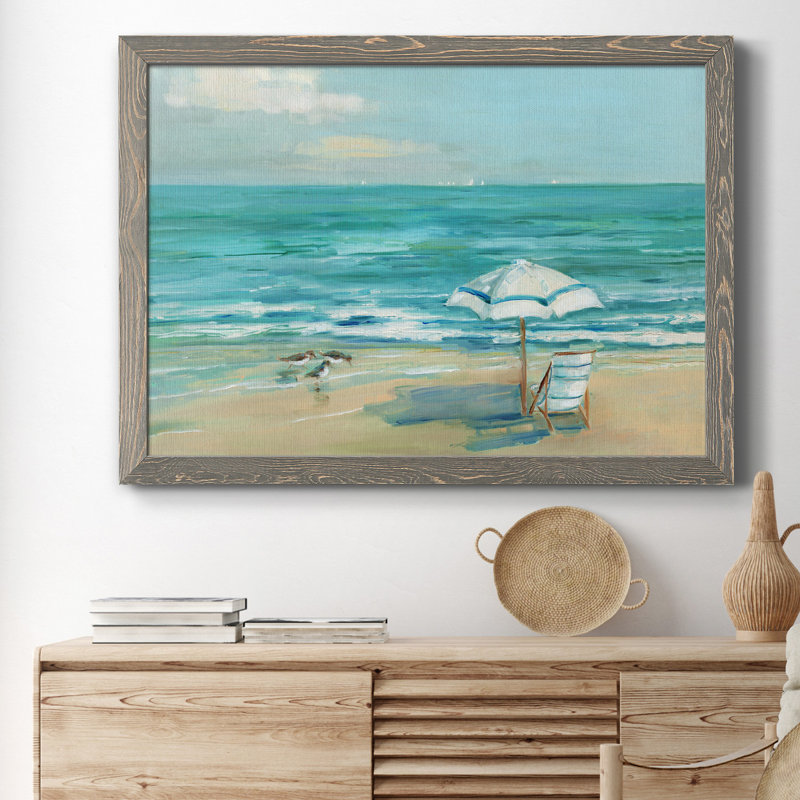" Simply Summer " Painting Print, 31" H x 44" W x 1" D, Grey