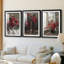 Imprimé floral rétro CCLXII - impression encadrée sur mesure de qualité supérieure - 3 pièces-1645428768-1645428769