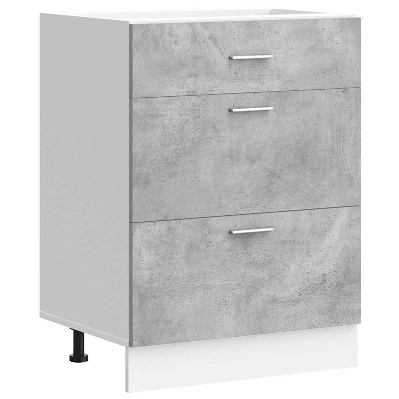 Lyon Kitchen Base Cabinet Lyon, concrete grey