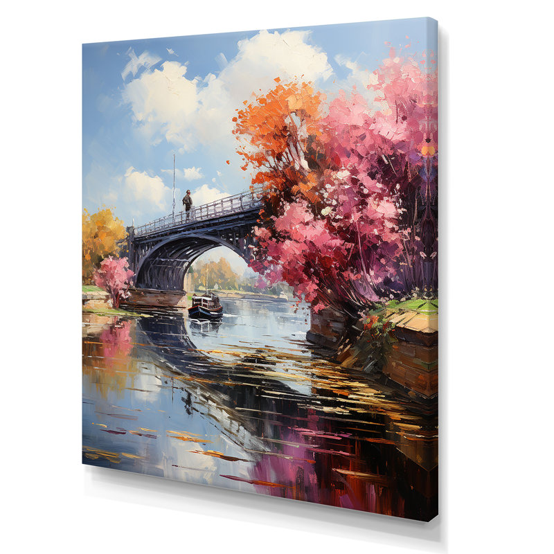 Robertville, le pont à Argenteuil II, H 32 po x l 16 po x P 1 po, Toile tendue