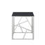 Table basse rectangulaire moderne avec plateau en verre trempé noir et structure en acier inoxydable pour la chambre à coucher - Doré-269153417