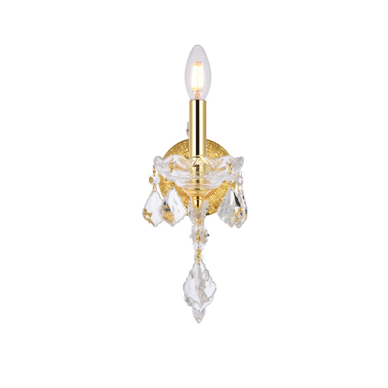 Stockard Wall Sconces, Gold, Royal Cut, Crystal Clear