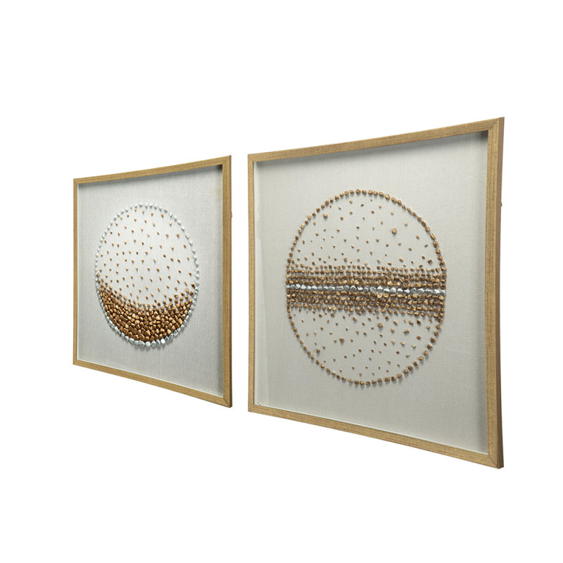 Boîte murale décorative 27,6 x 27,6 po, décor à la maison pour le salon, la salle à manger, la chambre à coucher, le couloir, ensemble de 2