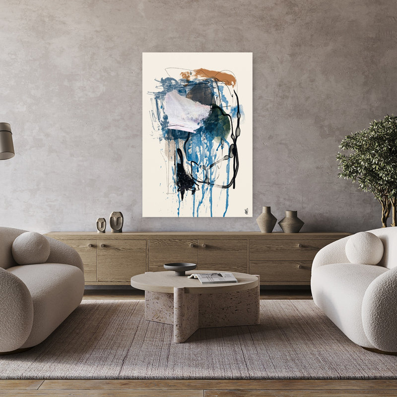 Art contemporain contemporain abstrait, H 48 po x l 32 po