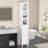 66.92" Freestanding Bathroom Storage Cabinet With Adjustable Shelves - 1 Door Slim For Home, Bathroom, Kitchen, Living Area White