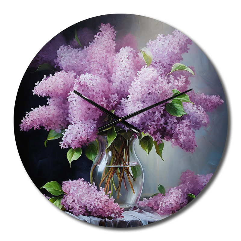 Chamia - Floral Wall Clock, Medium