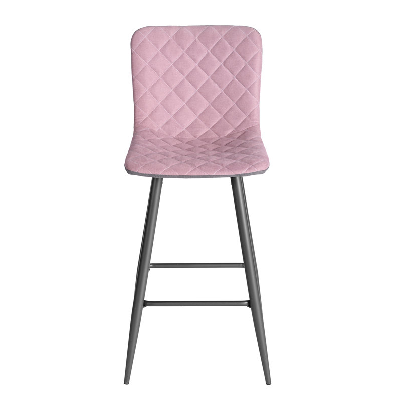 Agda Upholstered Counter Stool with Metal Frame, Lilac