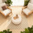 Upholstered Button Tufted Round Ottoman
