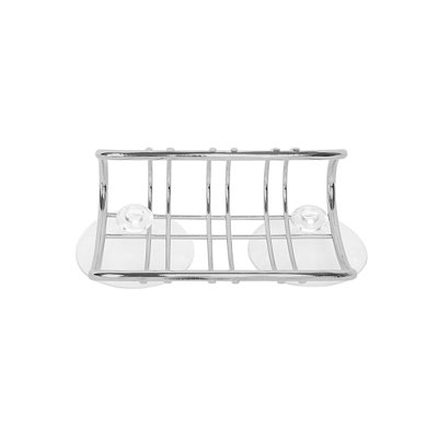 Spectrum Contempo Chrome Arched Suction Cup Sponge Holder for Kitchen Sink