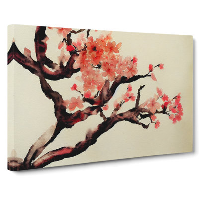 Cherry Blossom Flowers - Wrapped Canvas