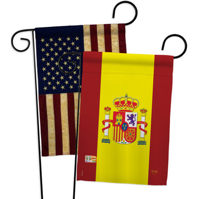Ensemble de drapeaux décoratifs 2 pièces en polyester à 2 faces 19 x 13 po.