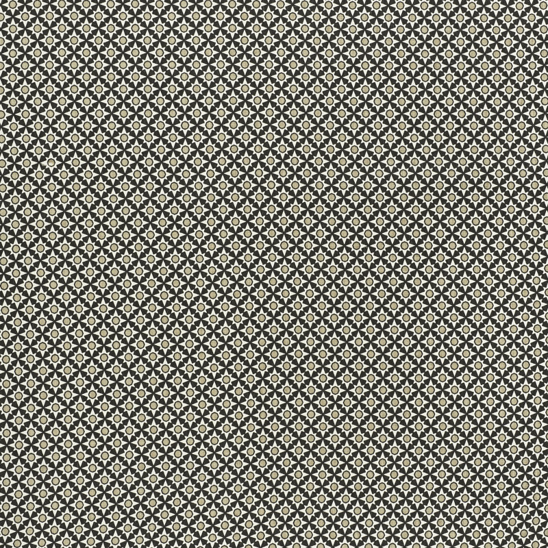 Serendipity Fabric, Black/Taupe