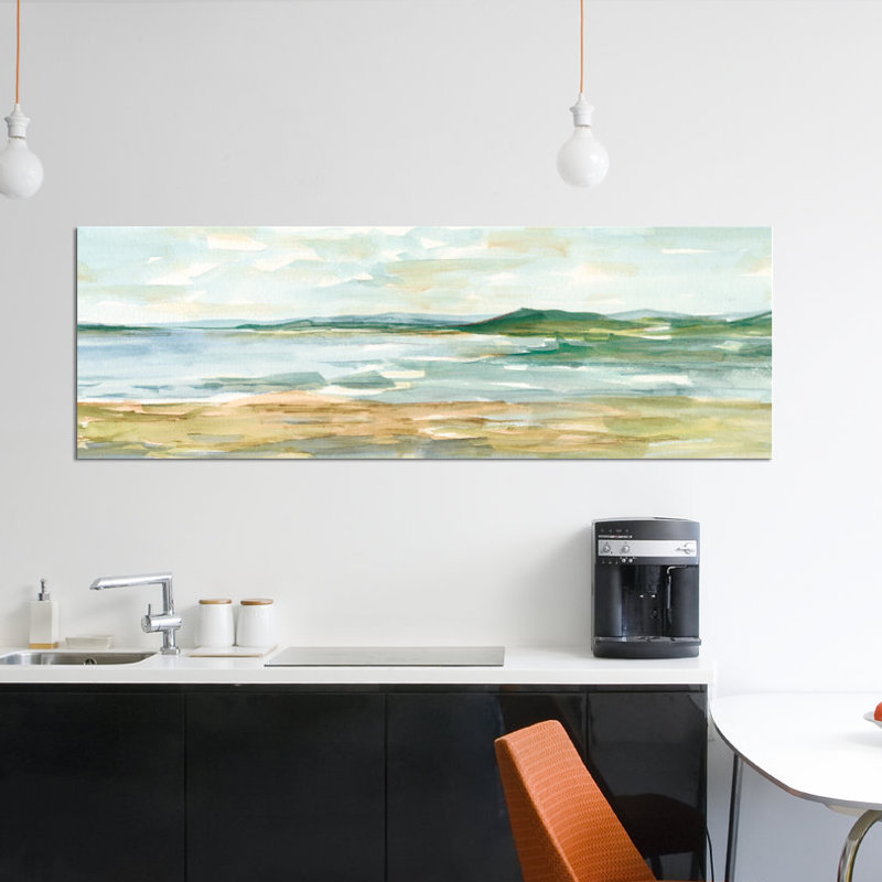«Panoramic Seascape I», reproduction d'impression sur toile tendue, H 12 po x l 36 po x P 1,5 po, Toile tendue