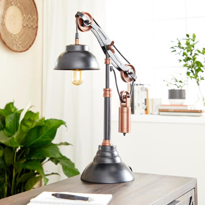 Lampe de bureau noire 24,2 po Simentale