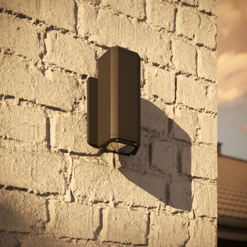 Applique murale à DEL en aluminium 120 volts Bellis - Éclairage résistant aux intempéries pour les espaces extérieurs, Noir