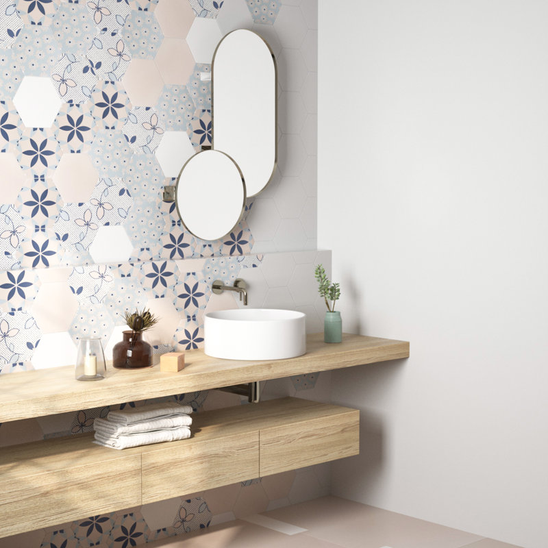 Lavabo de salle de bain vasque circulaire rond / blanc DeerValley Symmetry