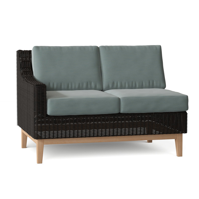 Frances Outdoor 2 - Seat Loveseat, Ash, Frances Black