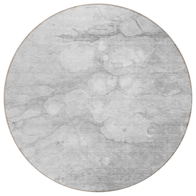 Remeka Washable Abstract Indoor / Outdoor Rug, Round 8'